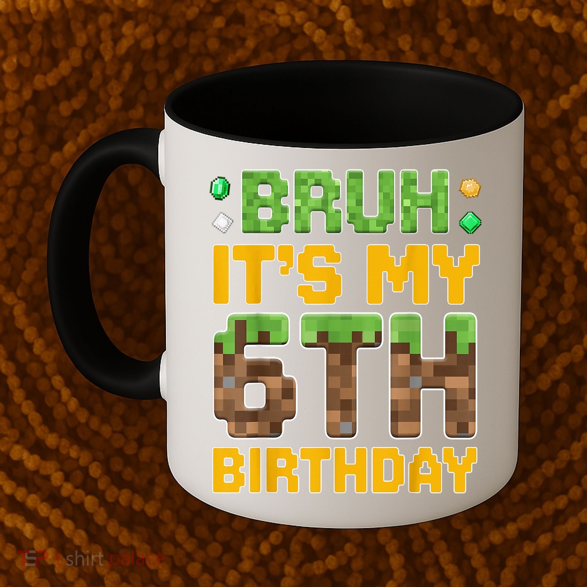 Birthday Boy It'S My 6th Birthday Video Game Pixel Coffee Mug