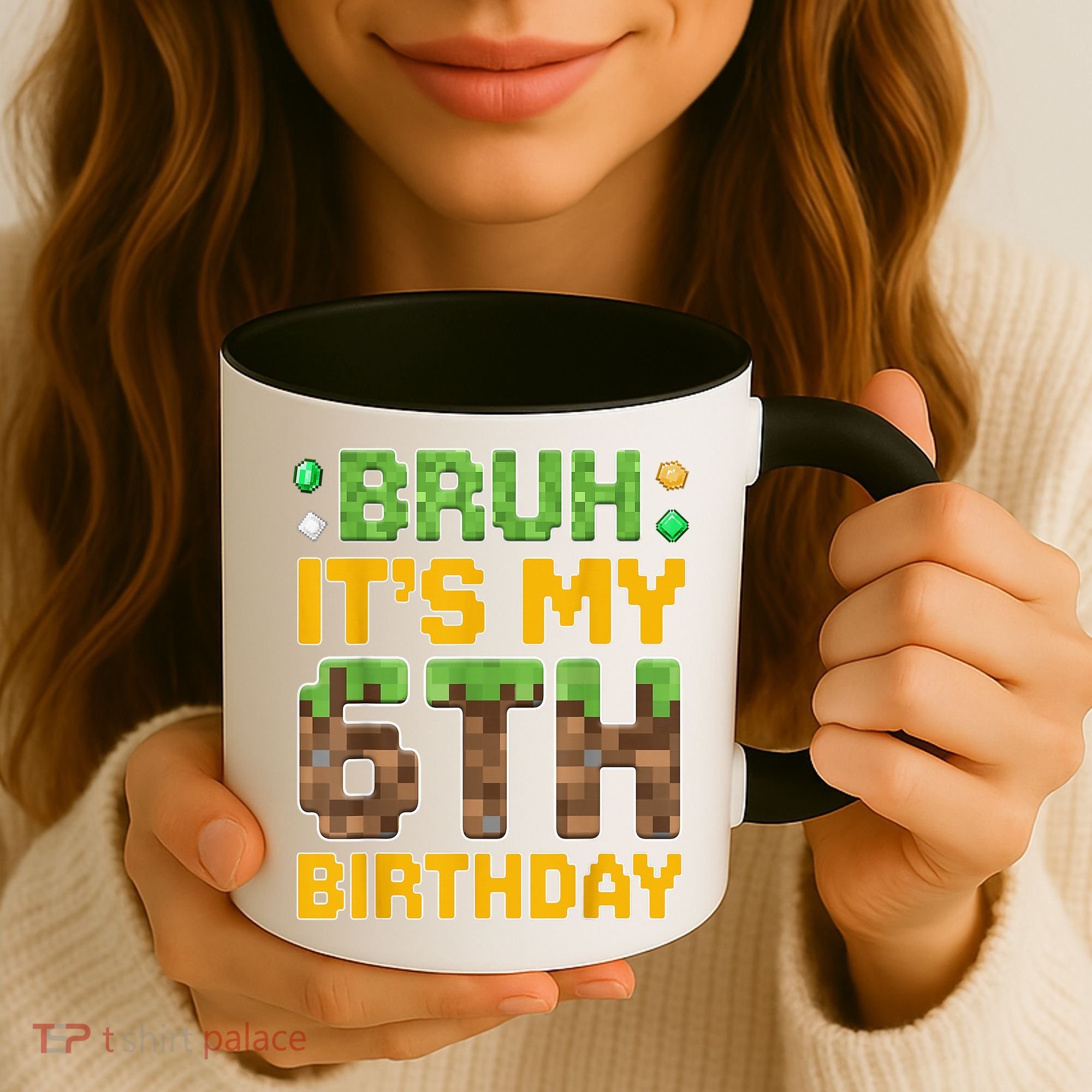 Birthday Boy It'S My 6th Birthday Video Game Pixel Coffee Mug