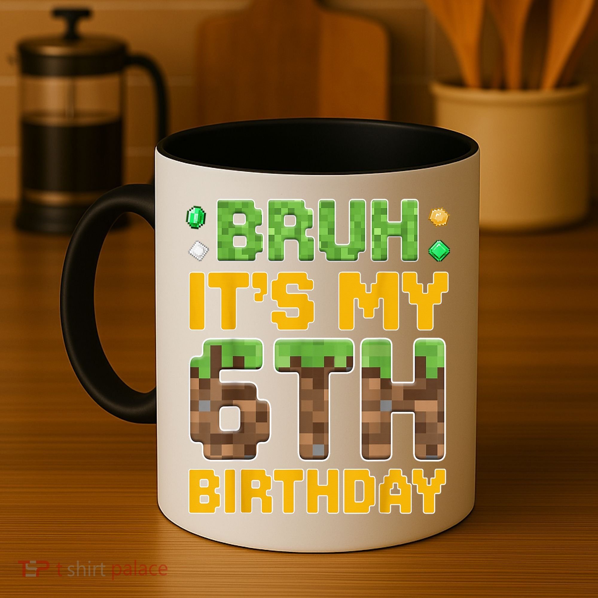 Birthday Boy It'S My 6th Birthday Video Game Pixel Coffee Mug