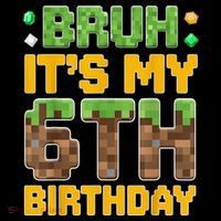 Birthday Boy It'S My 6th Birthday Video Game Pixel Coffee Mug thumb 5
