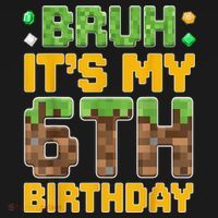 Birthday Boy It'S My 6th Birthday Video Game Pixel Women's Hoodie thumb 2