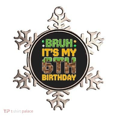 Birthday Boy It'S My 6th Birthday Video Game Pixel Ornament