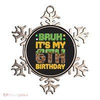 Birthday Boy It'S My 6th Birthday Video Game Pixel Ornament thumb 0