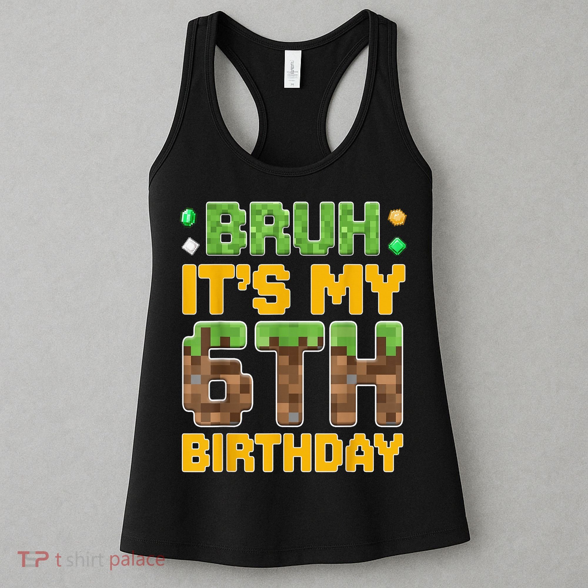 Birthday Boy It'S My 6th Birthday Video Game Pixel Women's Tank Top