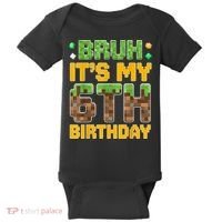 Birthday Boy It'S My 6th Birthday Video Game Pixel Baby Bodysuit thumb 0