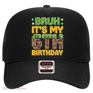 Birthday Boy It'S My 6th Birthday Video Game Pixel Hat