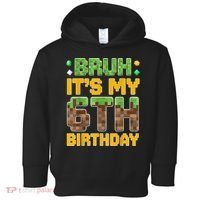 Birthday Boy It'S My 6th Birthday Video Game Pixel Toddler Hoodie thumb 0