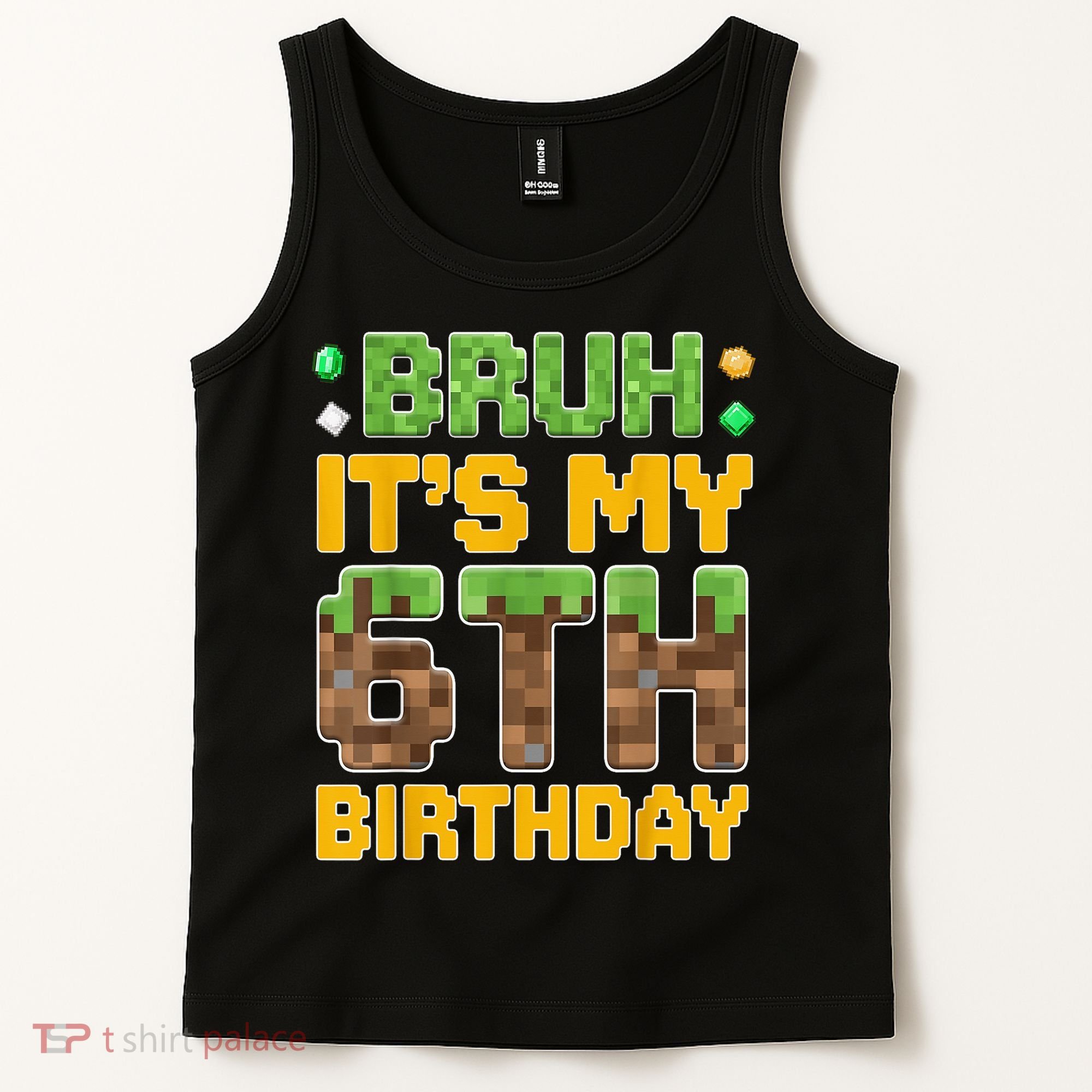 Birthday Boy It'S My 6th Birthday Video Game Pixel Tank Top