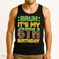 Birthday Boy It'S My 6th Birthday Video Game Pixel Tank Top thumb 3