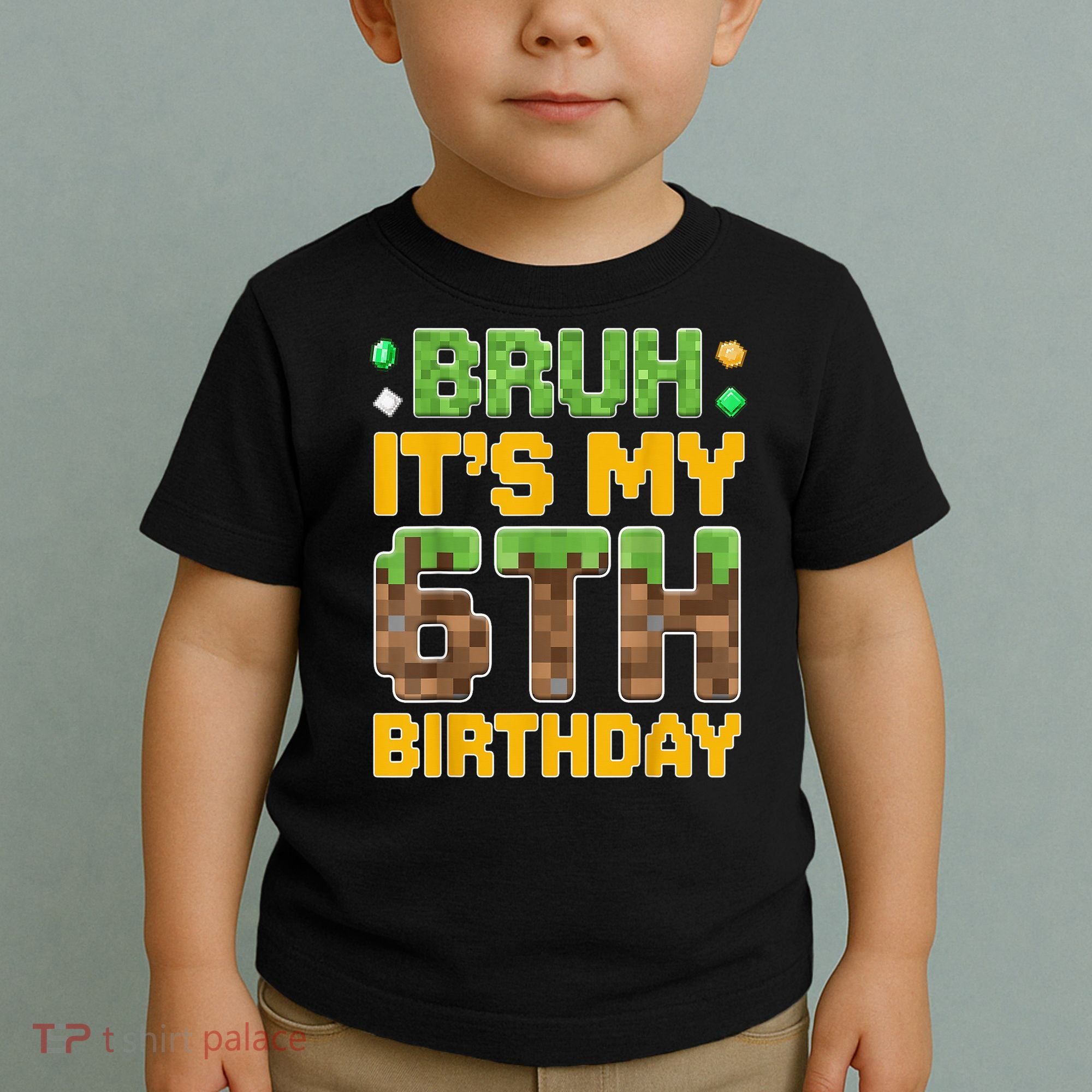 Birthday Boy It'S My 6th Birthday Video Game Pixel Toddler T-Shirt
