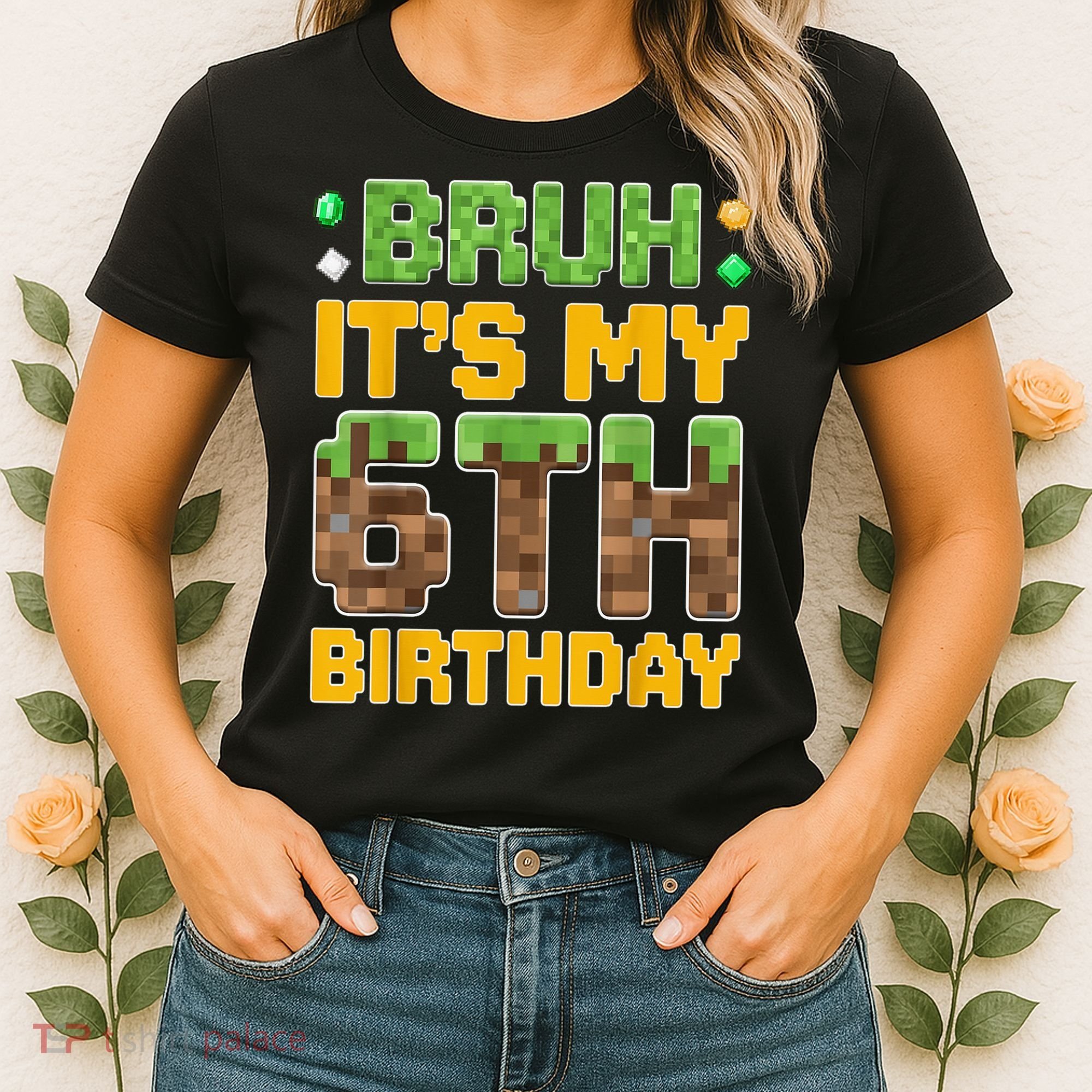 Birthday Boy It'S My 6th Birthday Video Game Pixel Women's T-Shirt