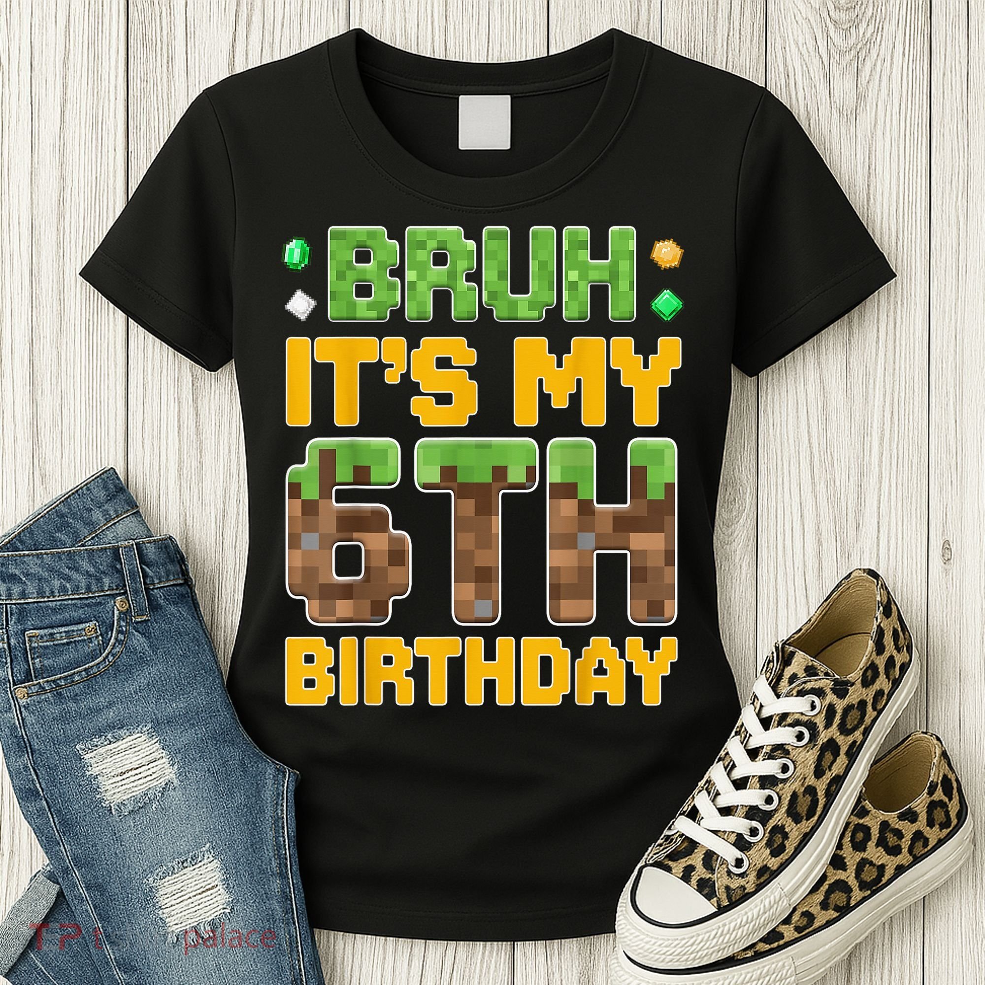 Birthday Boy It'S My 6th Birthday Video Game Pixel Women's T-Shirt