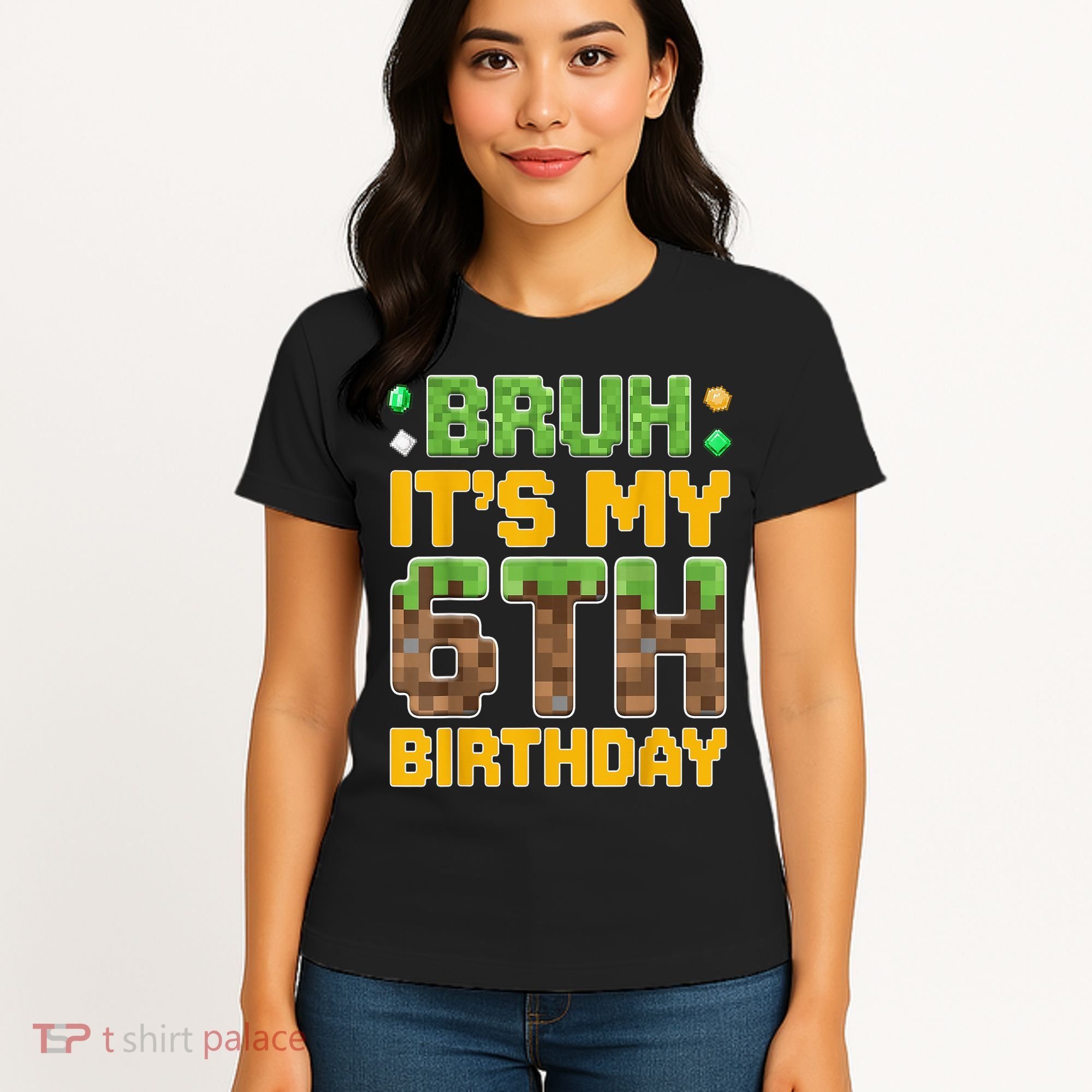 Birthday Boy It'S My 6th Birthday Video Game Pixel Women's T-Shirt