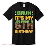 Birthday Boy It'S My 6th Birthday Video Game Pixel Kids T-Shirt thumb 0