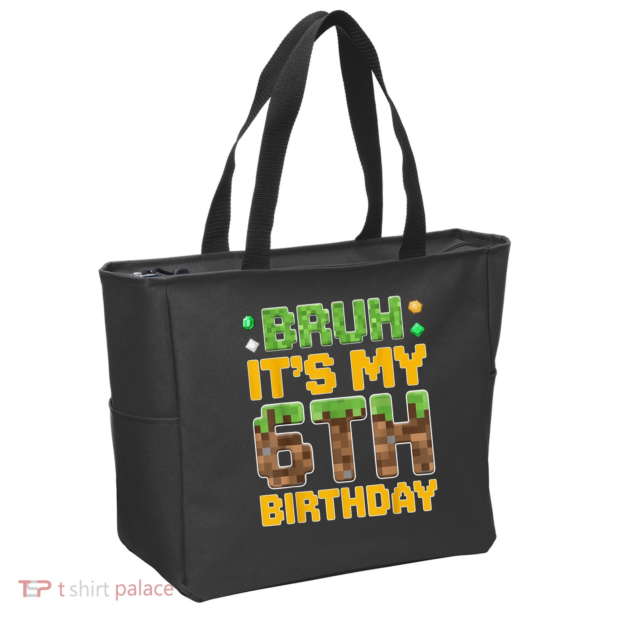 Birthday Boy It'S My 6th Birthday Video Game Pixel Tote Bag