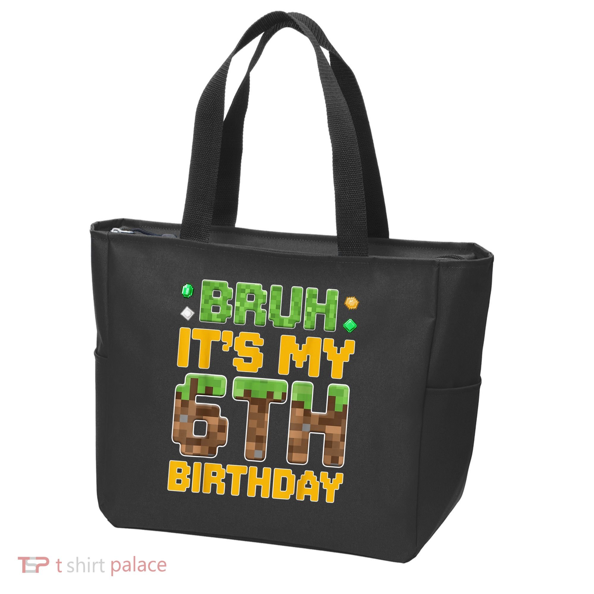 Birthday Boy It'S My 6th Birthday Video Game Pixel Tote Bag