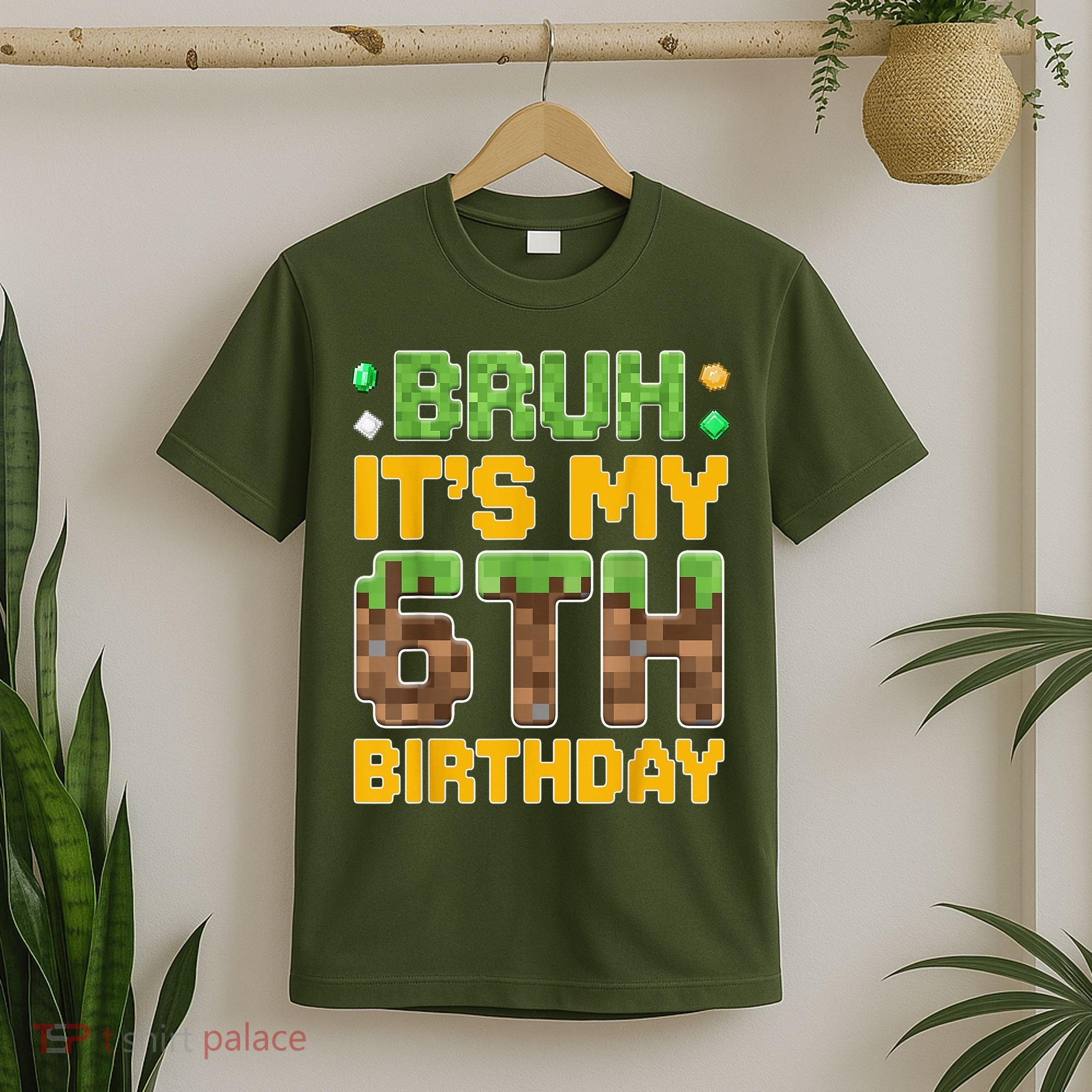 Birthday Boy It'S My 6th Birthday Video Game Pixel T-Shirt