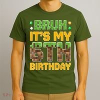 Birthday Boy It'S My 6th Birthday Video Game Pixel T-Shirt thumb 3