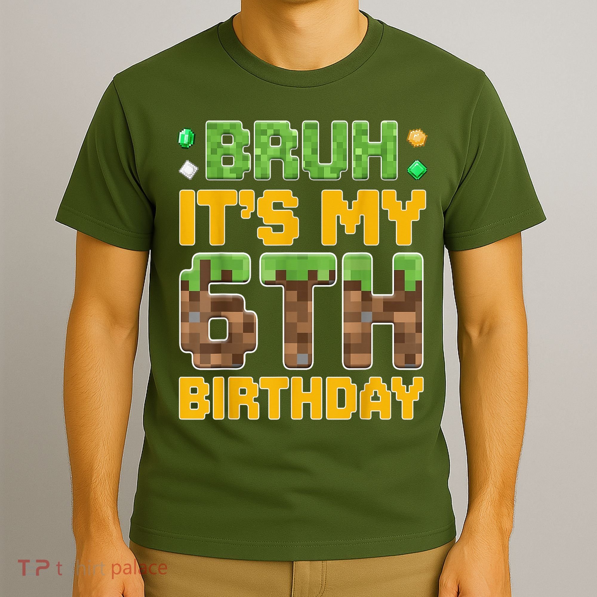 Birthday Boy It'S My 6th Birthday Video Game Pixel T-Shirt