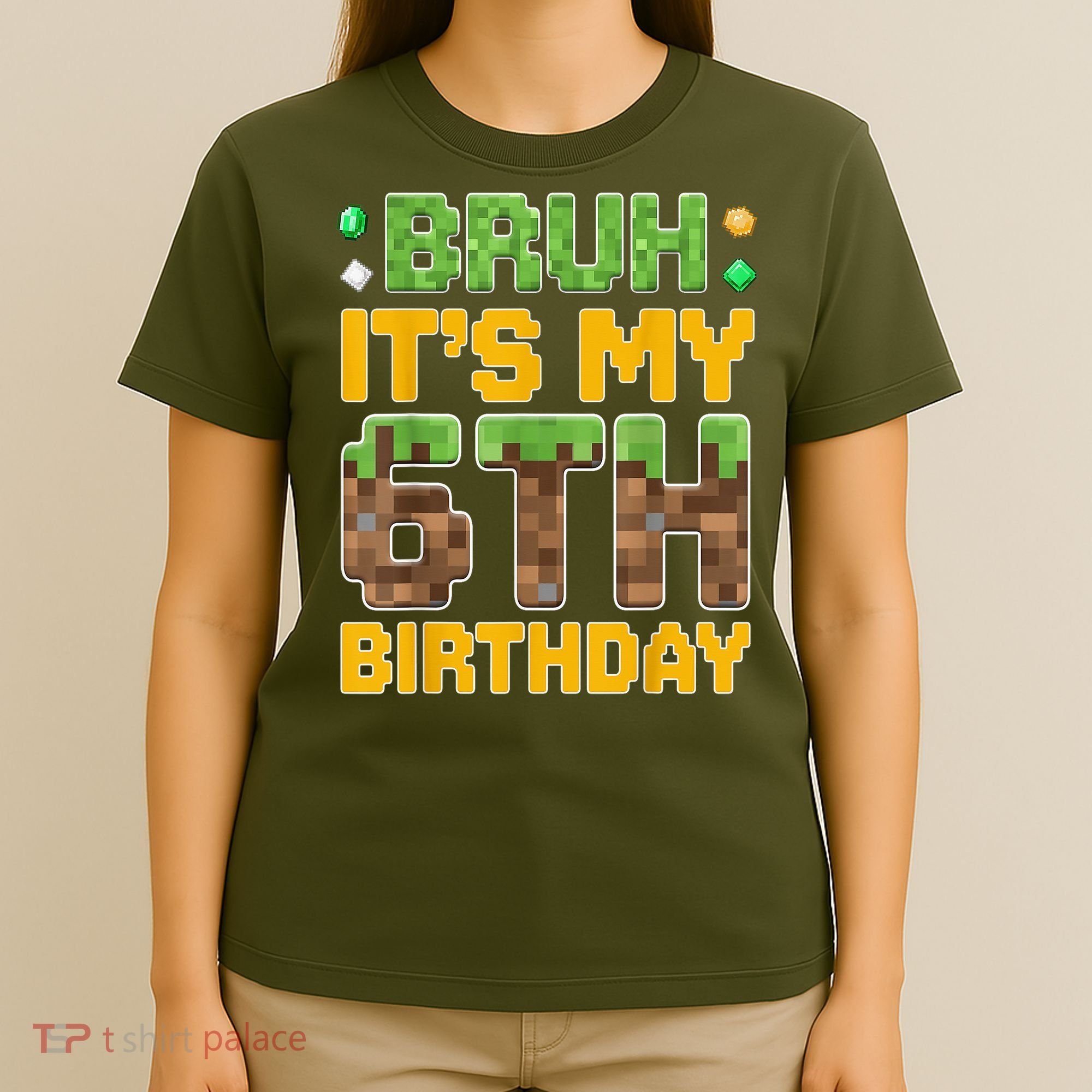 Birthday Boy It'S My 6th Birthday Video Game Pixel T-Shirt