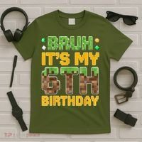 Birthday Boy It'S My 6th Birthday Video Game Pixel T-Shirt thumb 5