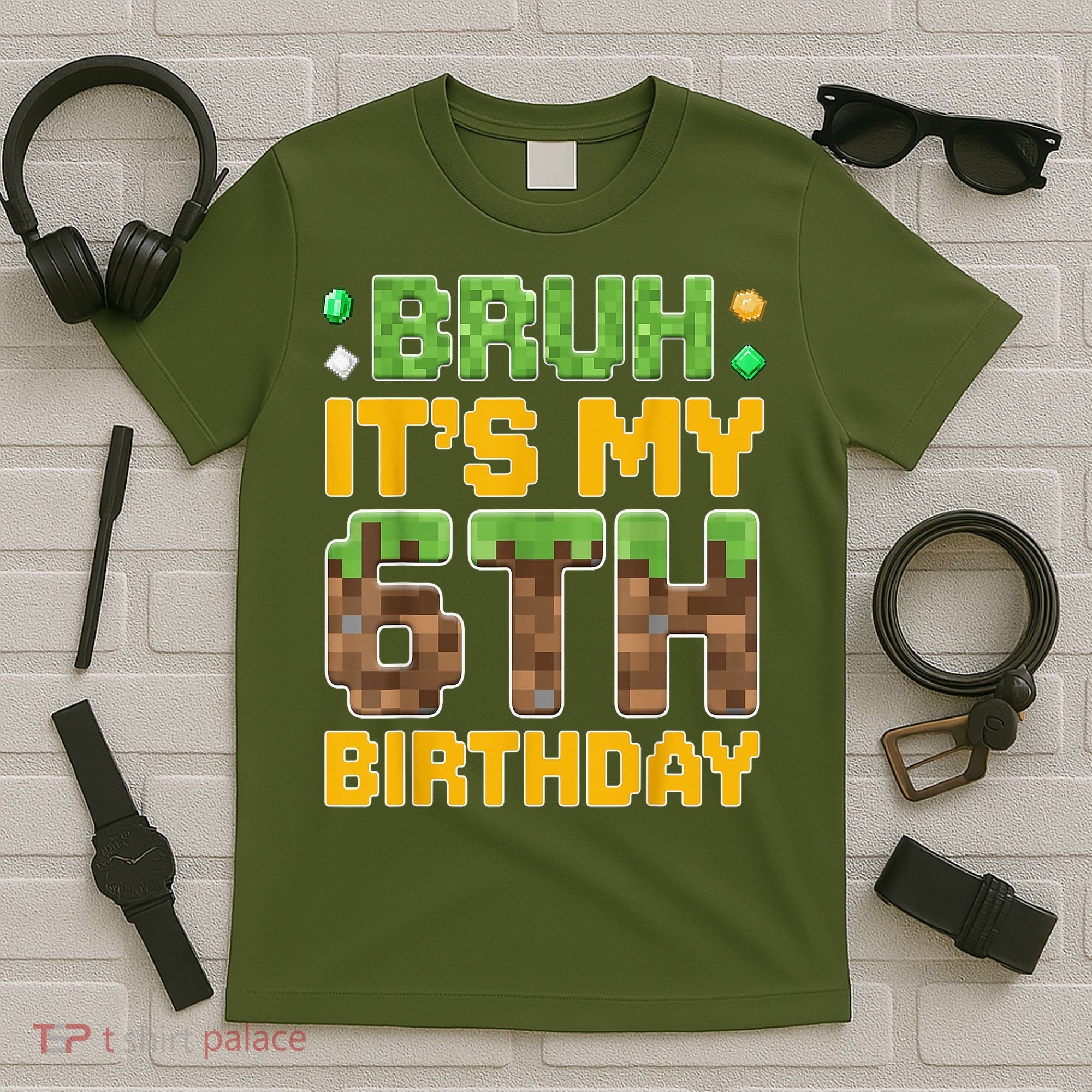 Birthday Boy It'S My 6th Birthday Video Game Pixel T-Shirt