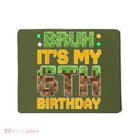 Birthday Boy It'S My 6th Birthday Video Game Pixel Mousepad thumb 0