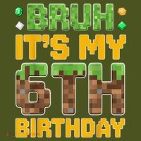 Birthday Boy It'S My 6th Birthday Video Game Pixel Mousepad thumb 1