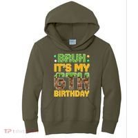 Birthday Boy It'S My 6th Birthday Video Game Pixel Kids Hoodie thumb 0