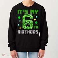 Birthday Boy It'S My 6th Birthday Video Game Pixel Women's Sweatshirt thumb 0