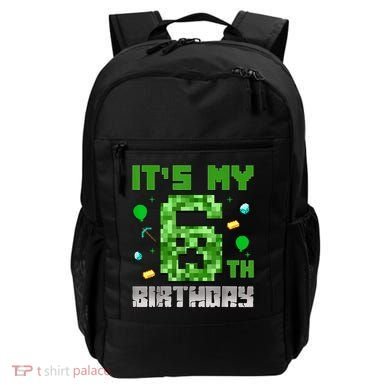 Birthday Boy It'S My 6th Birthday Video Game Pixel Backpack