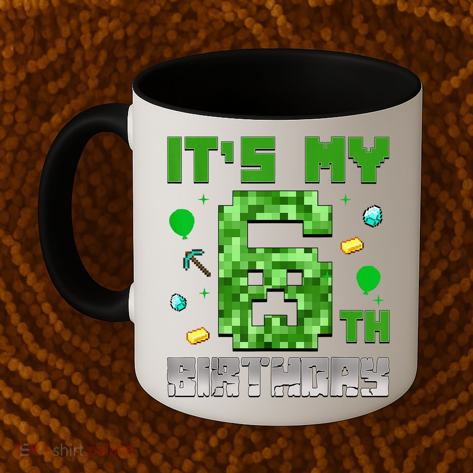 Birthday Boy It'S My 6th Birthday Video Game Pixel Coffee Mug