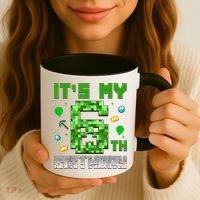 Birthday Boy It'S My 6th Birthday Video Game Pixel Coffee Mug thumb 3