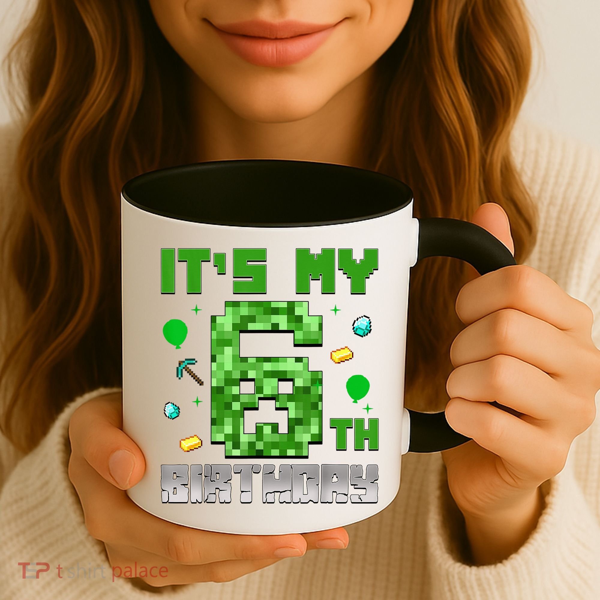 Birthday Boy It'S My 6th Birthday Video Game Pixel Coffee Mug