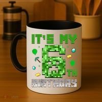 Birthday Boy It'S My 6th Birthday Video Game Pixel Coffee Mug thumb 4