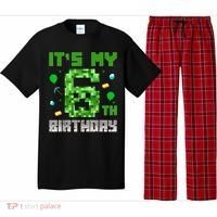 Birthday Boy It'S My 6th Birthday Video Game Pixel Pajama Set thumb 0