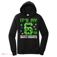 Birthday Boy It'S My 6th Birthday Video Game Pixel Women's Hoodie thumb 0