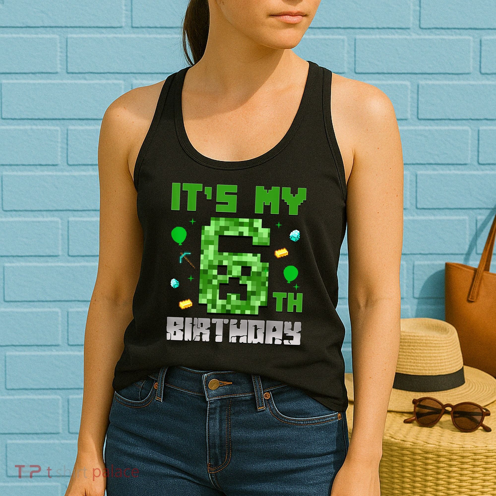 Birthday Boy It'S My 6th Birthday Video Game Pixel Women's Tank Top