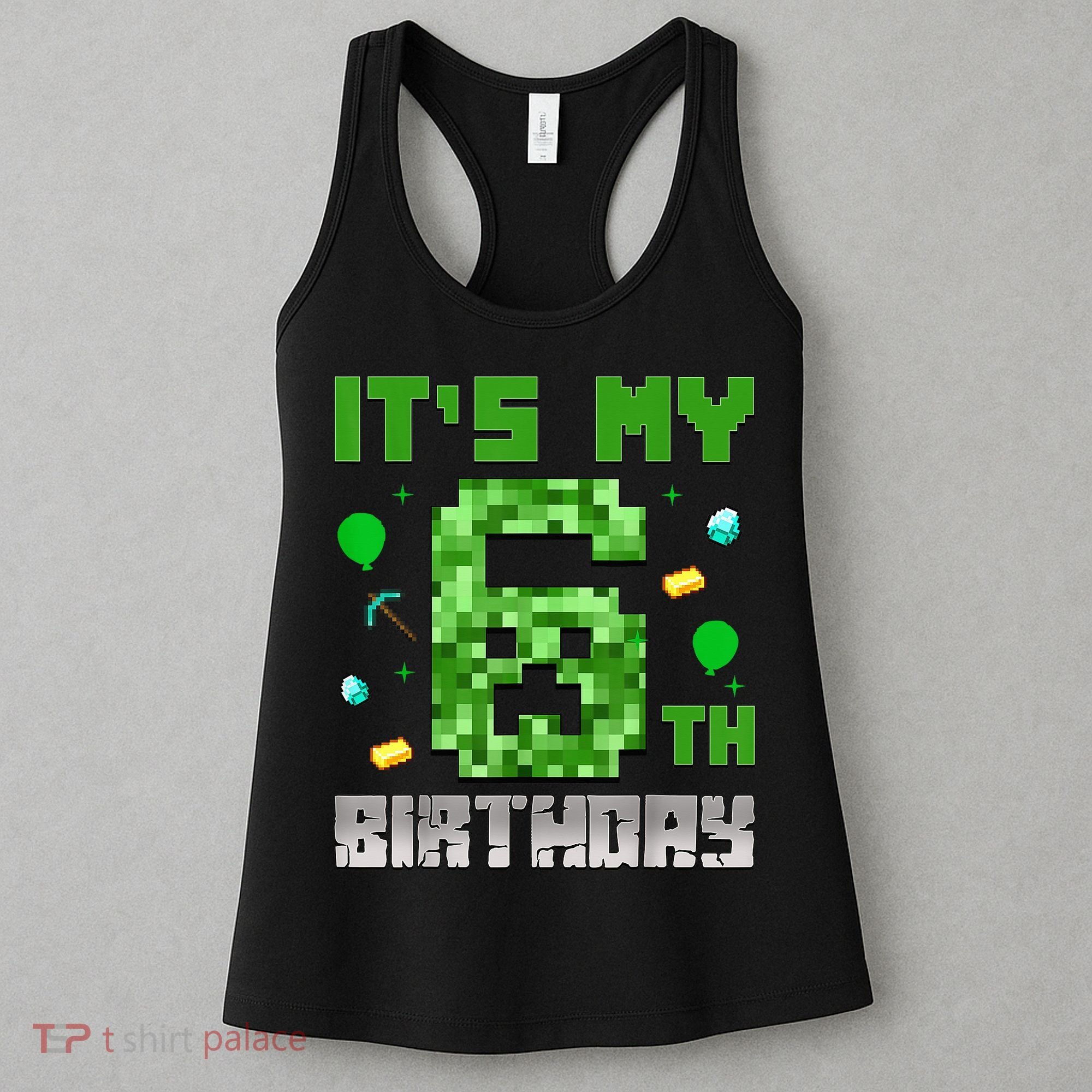 Birthday Boy It'S My 6th Birthday Video Game Pixel Women's Tank Top