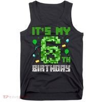 Birthday Boy It'S My 6th Birthday Video Game Pixel Tank Top thumb 0
