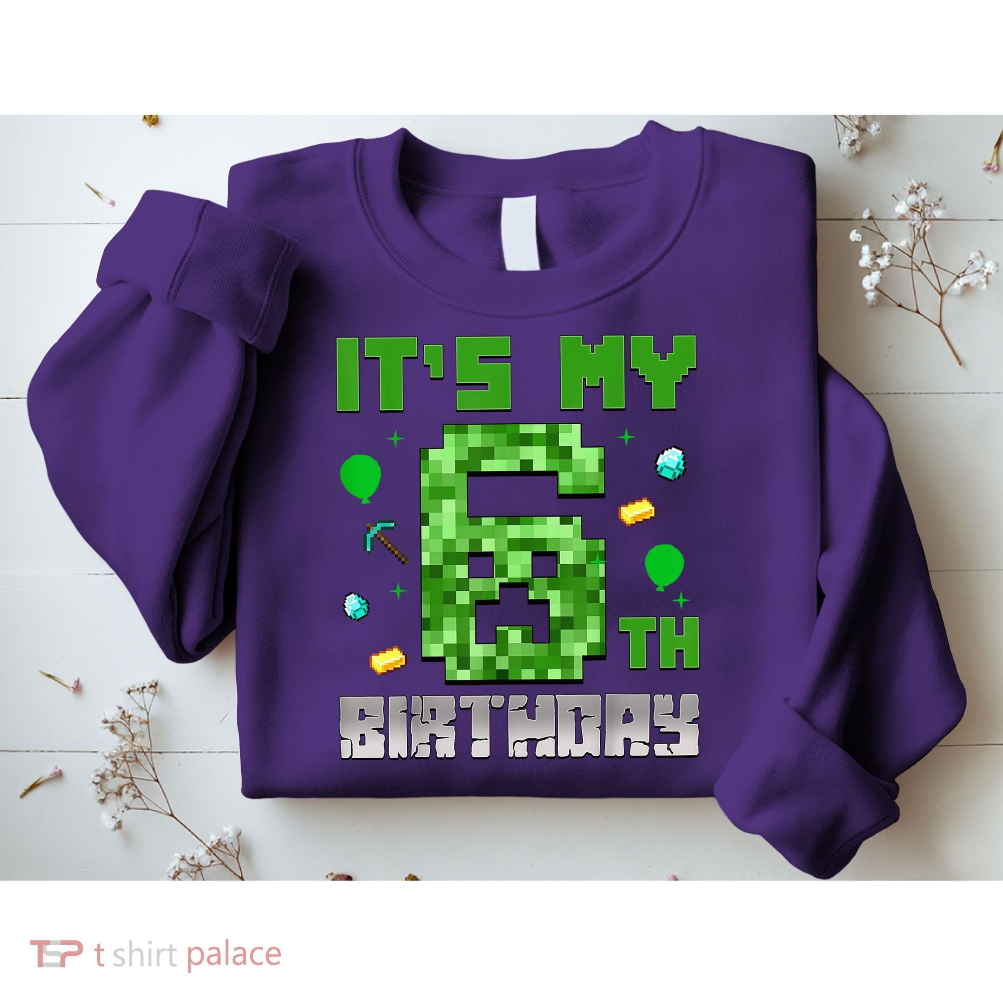 Birthday Boy It'S My 6th Birthday Video Game Pixel Sweatshirt
