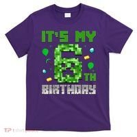 Birthday Boy It'S My 6th Birthday Video Game Pixel T-Shirt thumb 0