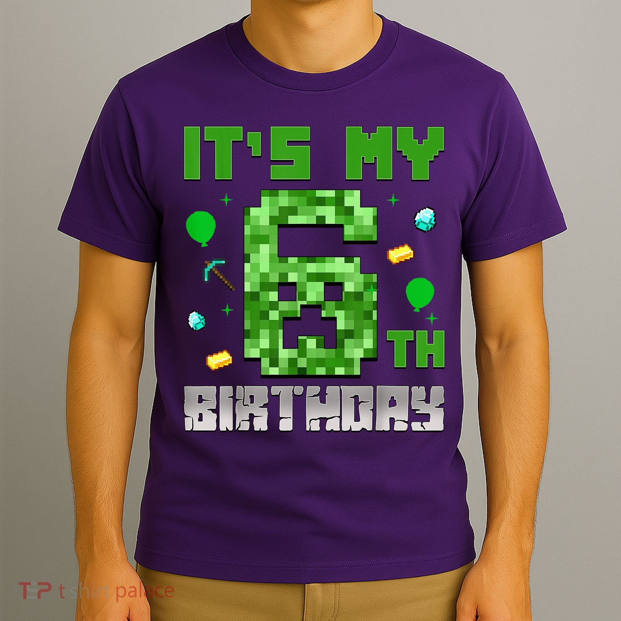 Birthday Boy It'S My 6th Birthday Video Game Pixel T-Shirt