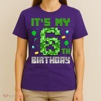 Birthday Boy It'S My 6th Birthday Video Game Pixel T-Shirt thumb 4