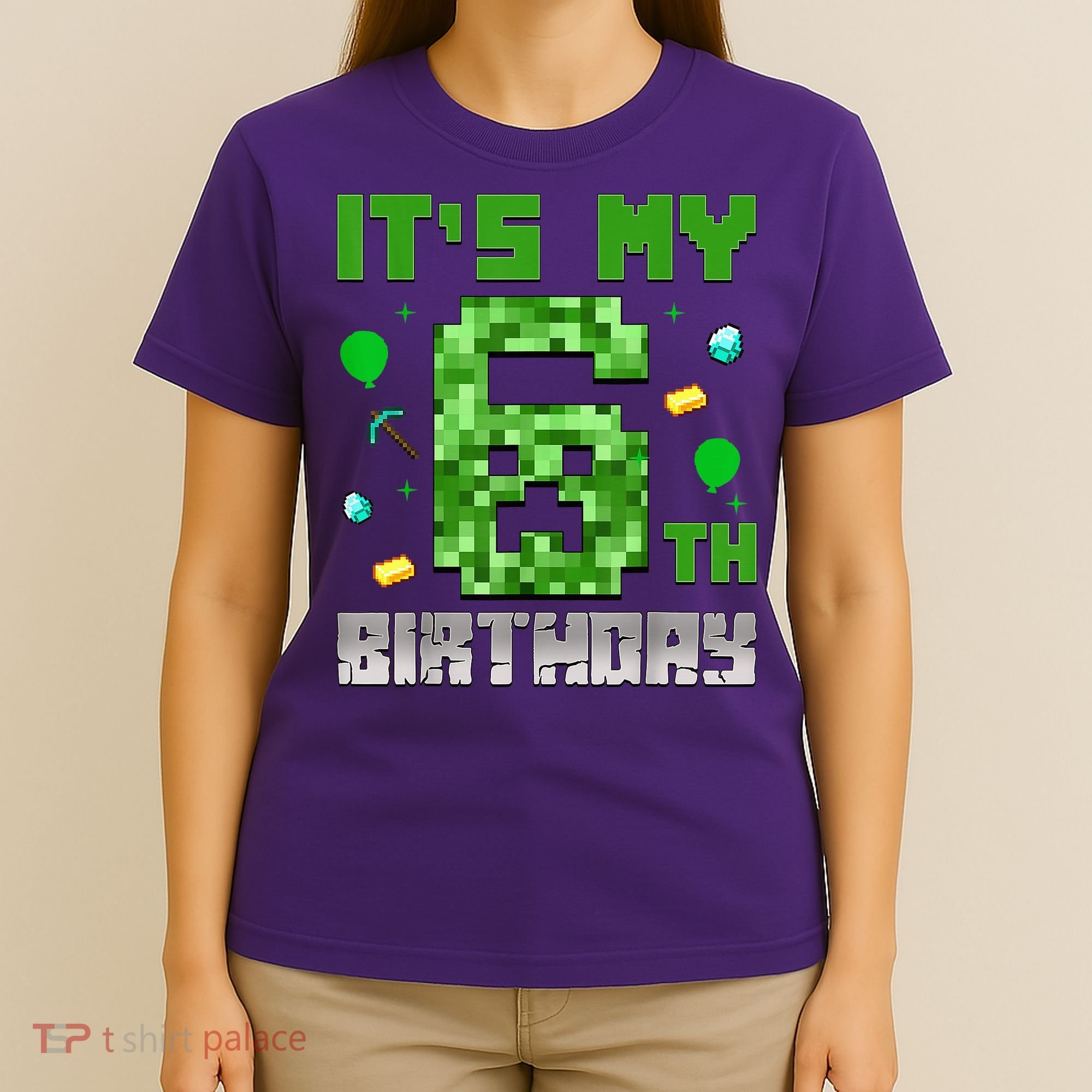 Birthday Boy It'S My 6th Birthday Video Game Pixel T-Shirt