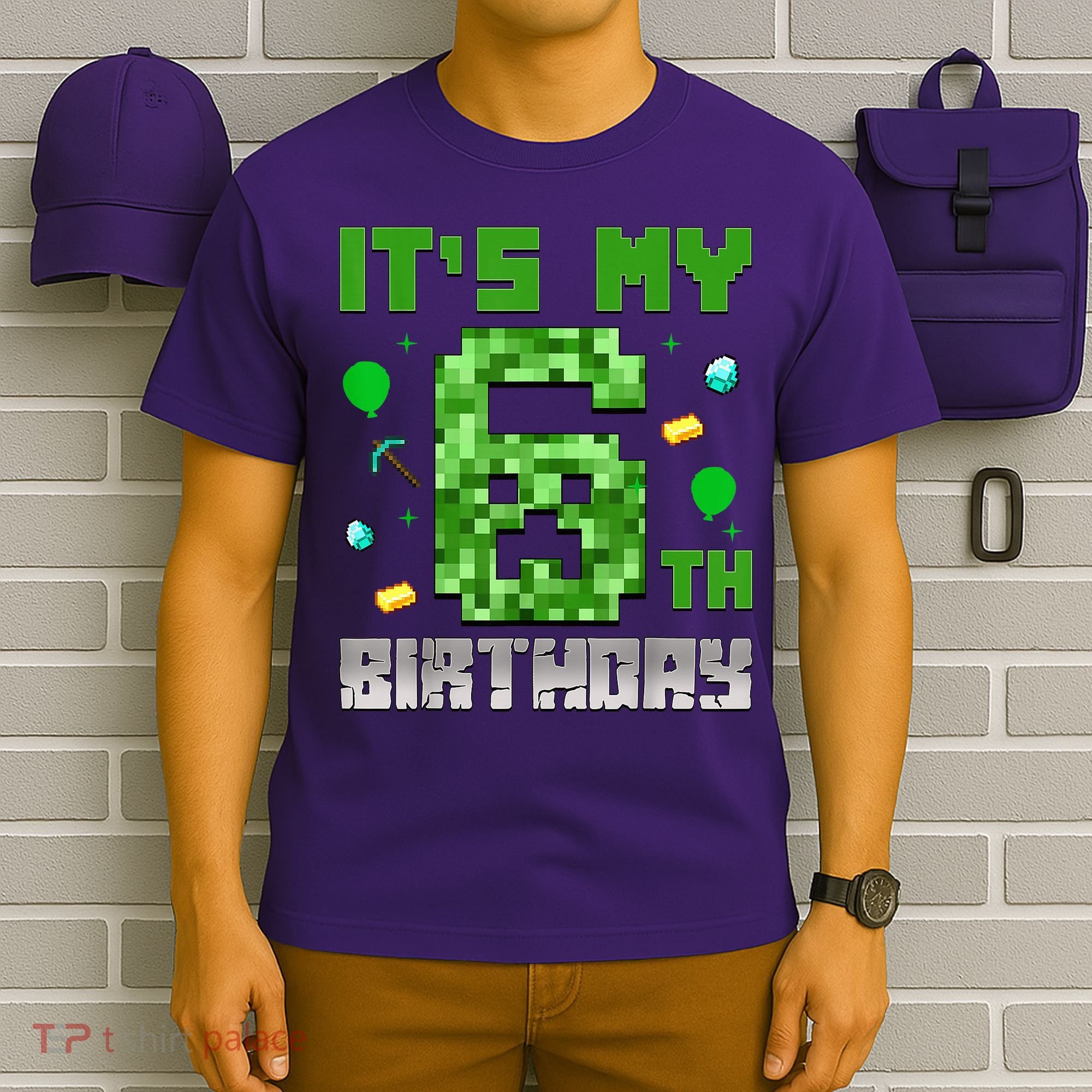 Birthday Boy It'S My 6th Birthday Video Game Pixel T-Shirt