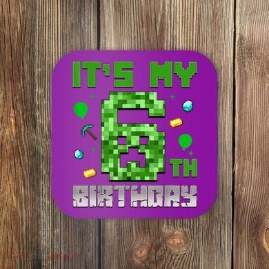 Birthday Boy It'S My 6th Birthday Video Game Pixel Coaster