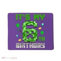 Birthday Boy It'S My 6th Birthday Video Game Pixel Mousepad thumb 0