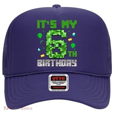Birthday Boy It'S My 6th Birthday Video Game Pixel Hat