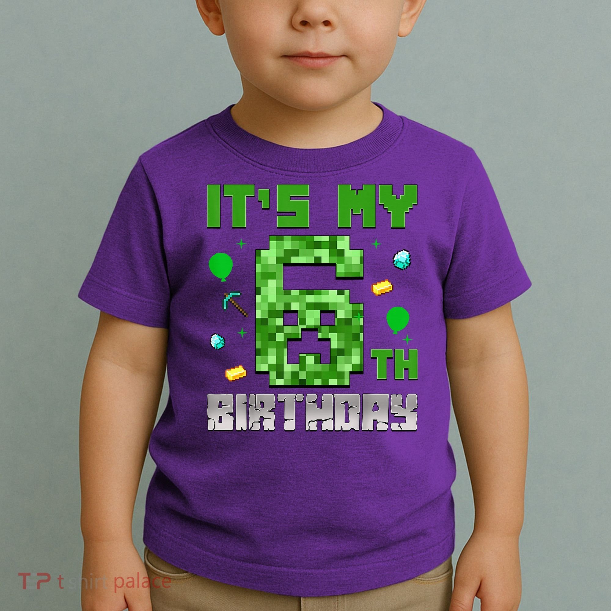 Birthday Boy It'S My 6th Birthday Video Game Pixel Toddler T-Shirt